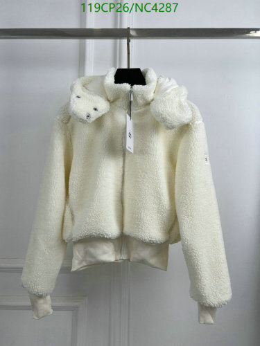 Alo Yoga Faux Fur Crop Jacket Women's White Cozy Warm Full Zip Up