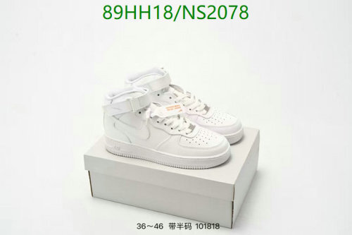 Nike Women's Air Force 1 High-Top Sneakers - White Leather, Comfortable Fit