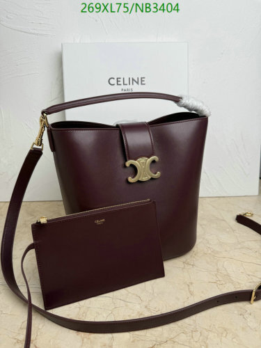 Celine 116613 Bag Cowhide 28 x 24 x 16 cm, Burgundy, Mirror Quality