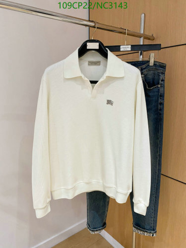 Burberry Long Sleeve Polo Shirt in White | Sizes M-2XL