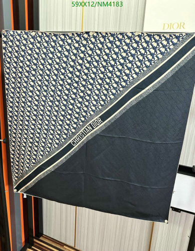 Christian Dior Oblique Silk Scarf, 90x90cm - Elegant Neck and Head Accessory