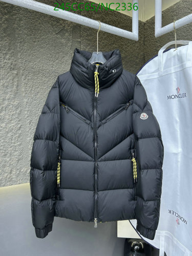 Moncler Men's Black Down Padded Jacket High Collar Winter Coat Unisex