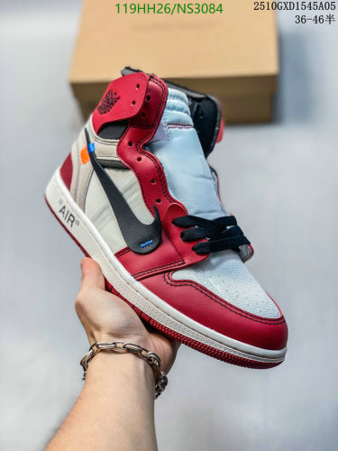 Air Jordan 1 Retro High Off-White Chicago Unisex Shoes Size EU36-46