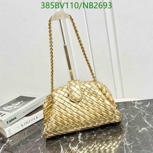 Bottega Veneta Chain Pouch Bag Gold Sheepskin Leather, 31.5-16.5-11cm