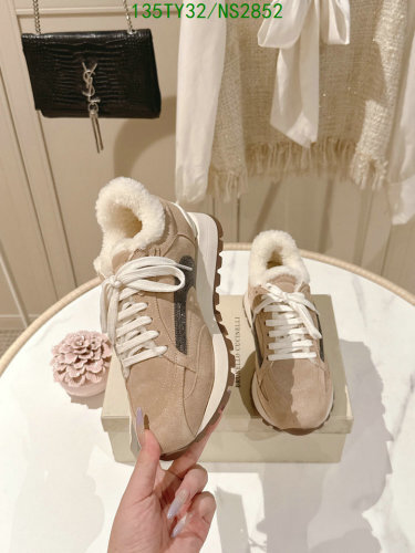 Brunello Cucinelli Women's Cowhide & Wool Sneakers - Comfort & Style, EU35-42