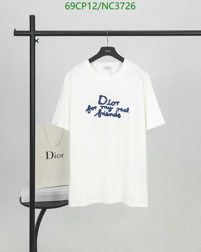 Dior White Cotton Jersey T-Shirt with 'Dior for my real friends' Print