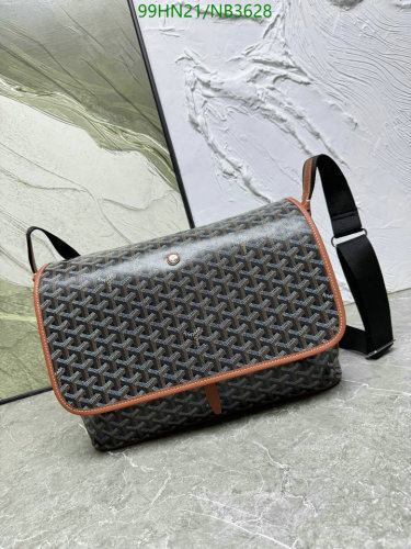 Goyard Messenger Bag PVC and Leather, 39*26*13cm, Unisex Design, Stylish and Durable