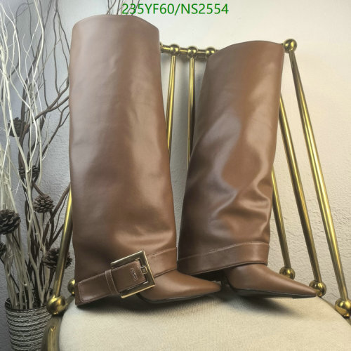 Women's Knee High Leather Boots with Buckle Detail - Stylish and Comfortable