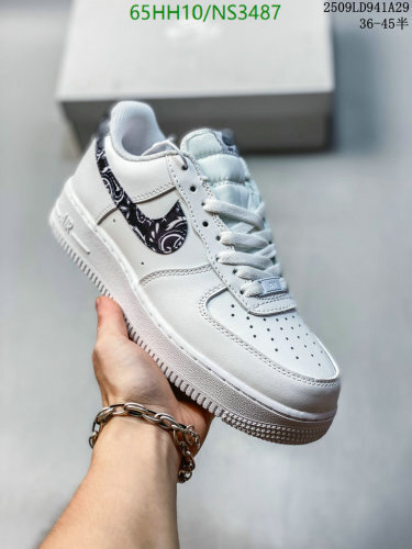 Nike Air Force 1 '07 White Paisley Sneakers - Iconic Style, Unisex Sizes