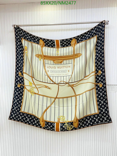 Louis Vuitton Articles De Voyage Scarf Silk and Cashmere 140 x 140 cm