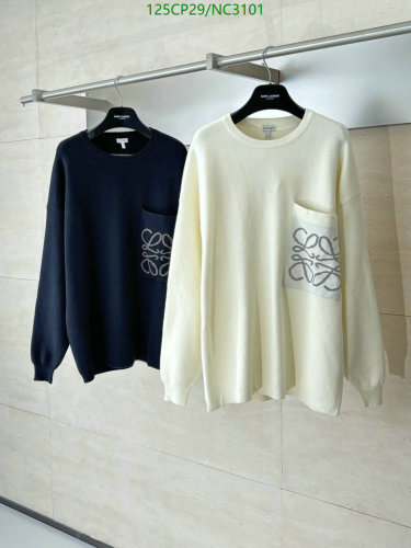 Loewe Knit Sweater with Pocket Logo, Available in Multiple Sizes