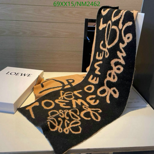 Loewe Cashmere Scarf, 30-190cm, Elegant Logo Design, Soft and Warm