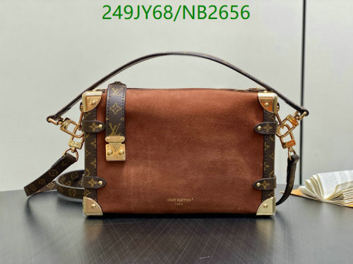 Louis Vuitton Suede Leather Box Bag 23.5 cm - Stylish and Functional