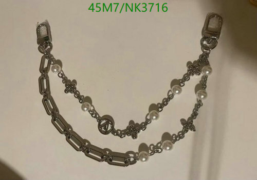 Louis Vuitton Silver-Tone Chain Bag Charm with Pearls, Key Pendant NK3716