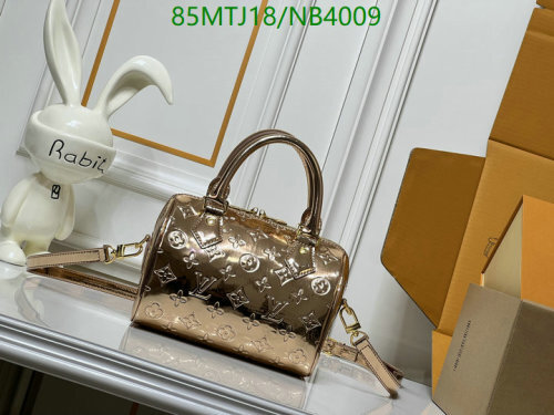 Louis Vuitton Metallic Coated Leather Speedy Bandouliere 20 Bag, Gold
