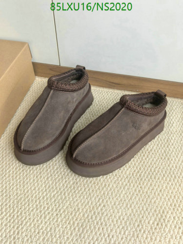 UGG Women's Tasman Luxe Platform Slipper, Wool Lined Slip-On Shoe, Chestnut