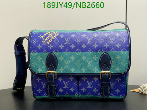 Louis Vuitton Messenger Bag Coated Canvas Leather, 35.5 x 24 x 12 cm