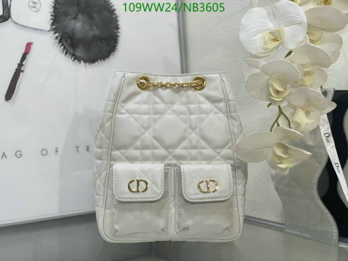 Dior Genuine Leather Quilted Backpack, 25 x 20 x 10.5 cm - Stylish & Elegant