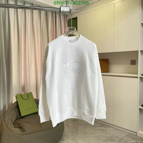 Burberry White Cotton Sweatshirt with Equestrian Knight Design (Sizes S-2XL)