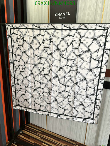 Chanel Silk Scarf NM4093, 90x90cm - Elegant Design, Luxurious Feel