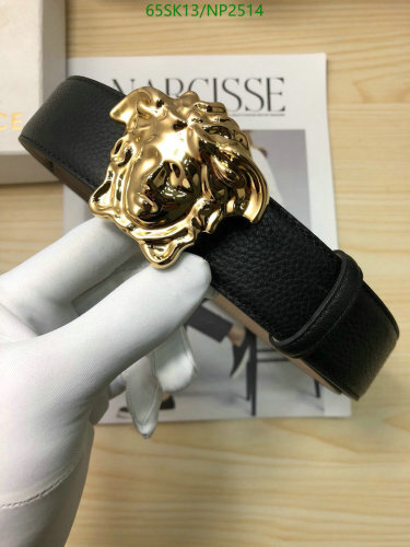Versace Belt | Cowhide Leather Belt with Iconic Medusa Buckle