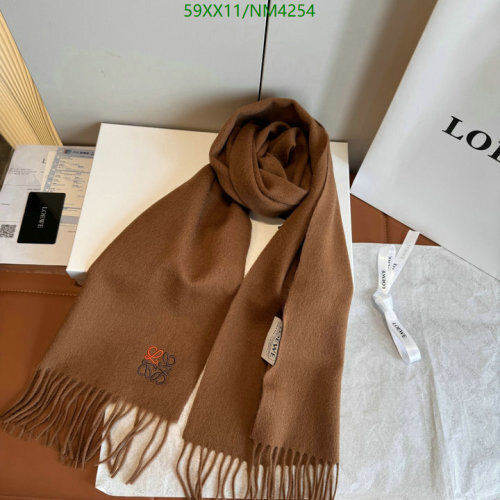 Loewe Cashmere Scarf, 30-180cm, Brown, Luxurious Feel, Designer Fashion Scarf