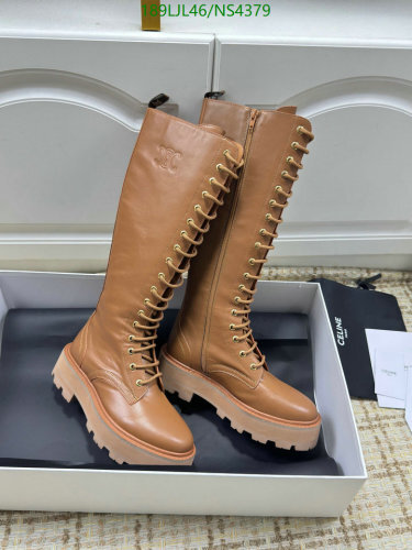 Celine Women's Leather Lace-Up Knee-High Platform Boots - EU35-40