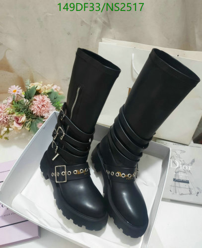 Dior Black Leather Boots for Women, Size EU35-41, Stylish and Durable