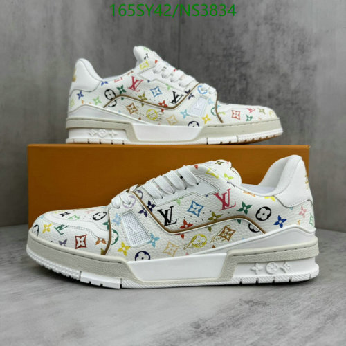 Louis Vuitton Women's White Leather Monogram Print Rivoli Sneakers Shoes