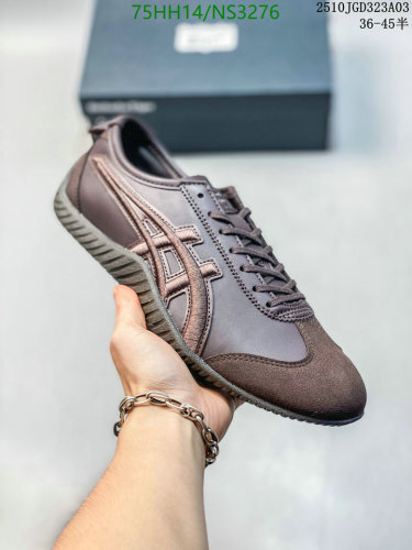 Onitsuka Tiger Women's Leather Brown Sneakers, Lightweight and Comfortable