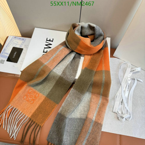 Loewe Cashmere Scarf - Plaid Design, 30x180cm - Warm and Stylish Wrap