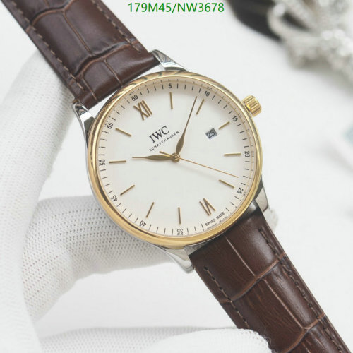 IWC Schaffhausen Automatic Movement Watch, Stainless Steel, Brown Leather Strap