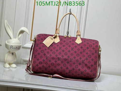 Louis Vuitton Speedy Bandouliere 45 Bag Monogram Canvas Leather, Red/Black