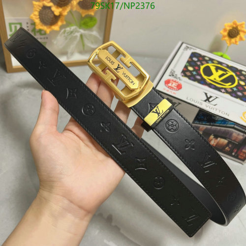 Louis Vuitton Belt - Cowhide Leather, Designer Buckle, 3.5cm Width - NP2376