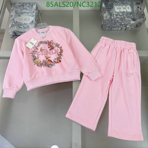 Fendi Kids Pink Floral Print Sweatshirt and Pants Set - Size 90-150
