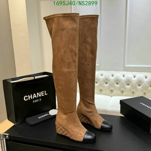 Chanel Over-the-Knee Suede Boots with Cap Toe, EU 35-41, Women's Shoes 2 Chanel Over The Knee Boots Suede Sheepskin Leather Women Shoes, Size EU35-41