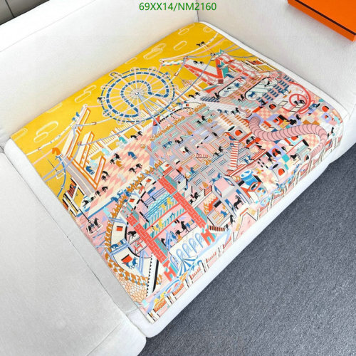 Hermès Silk Scarf - Vibrant Carnival Design, 90x90cm - Luxurious and Versatile