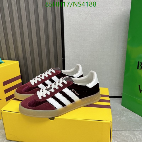 Adidas x Gucci Gazelle Burgundy Velvet Sneakers, Women's Designer Shoes
