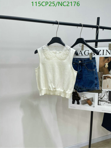 Celinee Women's Sleeveless Knitted Vest with Lace Collar - Elegant & Stylish