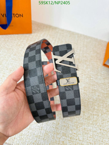 Louis Vuitton Damier Ebene Cowhide Leather Belt | Iconic Style & Durability