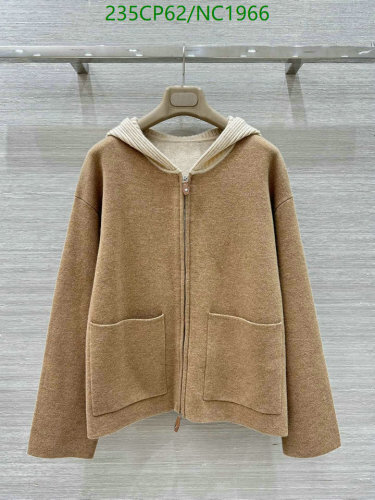 Loro Piana Beige Cashmere Zip-Up Hoodie with Pockets Size S, M, L