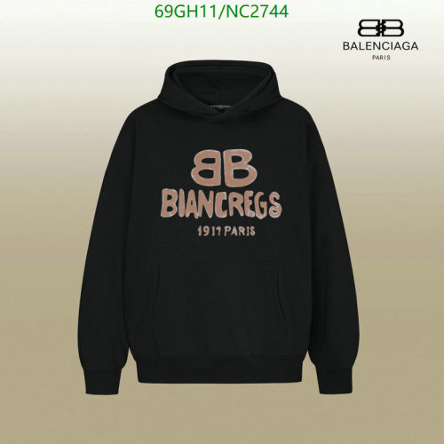 Balenciaga Biancregs 1917 Paris Cotton Hoodie - XS to XL, Black Style
