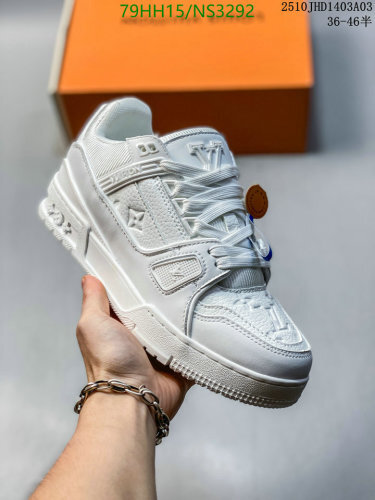 Louis Vuitton White Leather Unisex Sneakers EU36-46