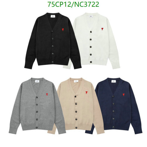 AMI Paris Classic V-Neck Unisex Cardigan - Stylish & Comfortable Knitwear