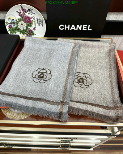 Elegant Chanel Cashmere Scarf - 110x110cm, Designer Camellia Pattern 3 Elegant Chanel Cashmere Scarf - 110x110cm, Designer Camellia Pattern