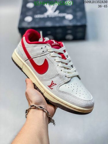 Louis Vuitton x Nike Air Force 1 Low White Red Casual Sneakers Shoes