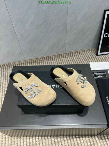 Chanel Women's Sheepskin Mules with Rhinestone CC Logo - EU35-41