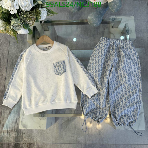 Dior Kids' Two-Piece Sweatshirt and Jogger Set - Stylish and Comfortable (Sizes 90-160)