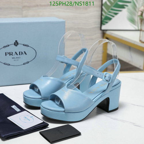 Prada Women's Leather Platform Heeled Sandals - Stylish and Comfortable