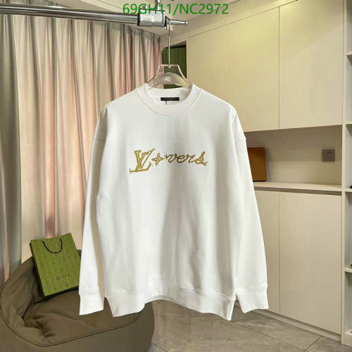 Louis Vuitton White Cotton 'LV Lovers' Embroidered Sweatshirt - S to 2XL